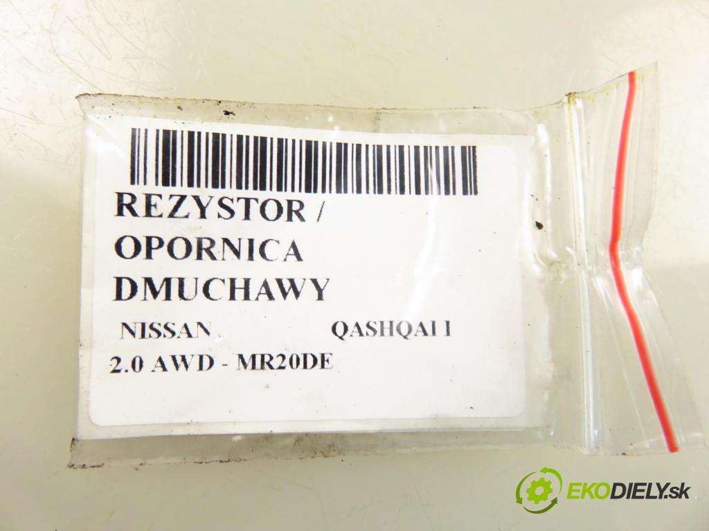 NISSAN QASHQAI / QASHQAI +2 I (J10, JJ10) CROSSOVER 2009 104,00 2.0 AWD 141 - MR20DE 1997,00 rezistor / REOSTAT: topení 70T038J01