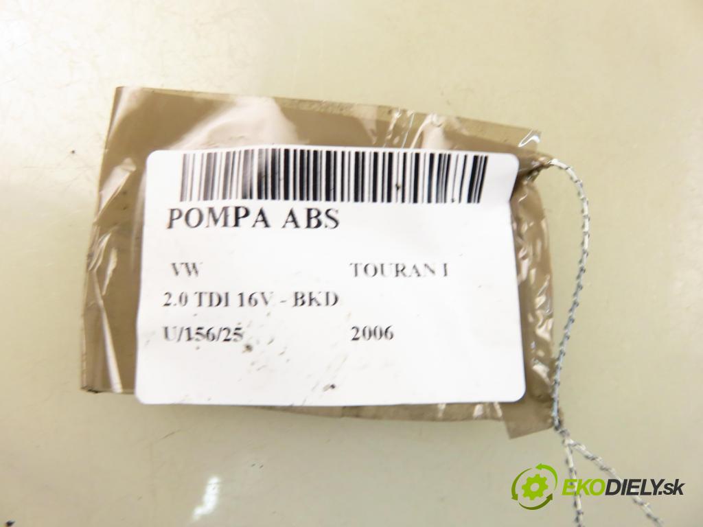 VW TOURAN (1T1, 1T2) MINIVAN 2006 103,00 2.0 TDI 16V 140 - BKD 1968,00 Pumpa ABS 1K0907379AC ; 10096003593 (Pumpa ABS)
