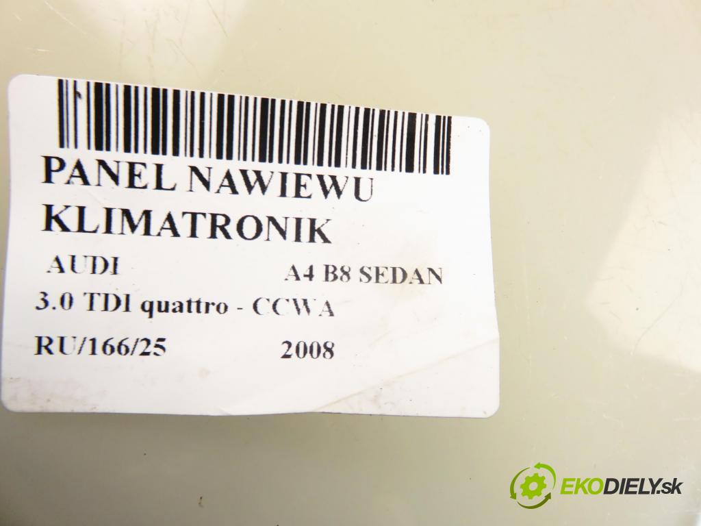 AUDI A4 (8K2, B8) SEDAN 2008 176,00 3.0 TDI quattro - CCWA 2967,00 Panel kúrenia KLIMATRONIK 8T1820043T ; A2C53307430