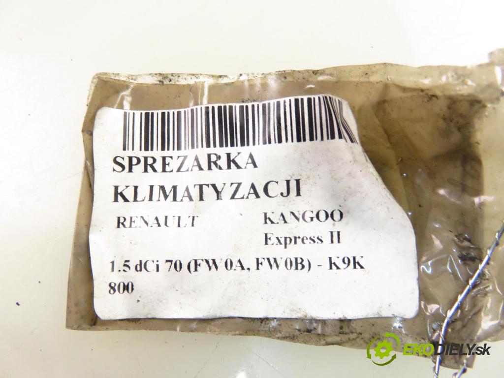 RENAULT KANGOO Express II (FW0/1_) FURGON 2011 50,00 1.5 dCi 70 - K9K 800 1461,00 KOMPRESOR: klimatizácie  (Kompresor klimatizácie)