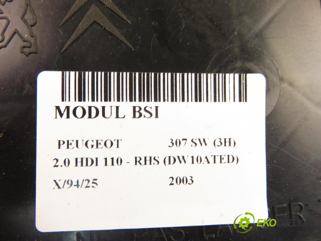 PEUGEOT 307 SW (3H) KOMBI 2003 79,00 2.0 HDI 110 - RHS 1997,00 MODUL BSI 9636760580E ; 9644098380