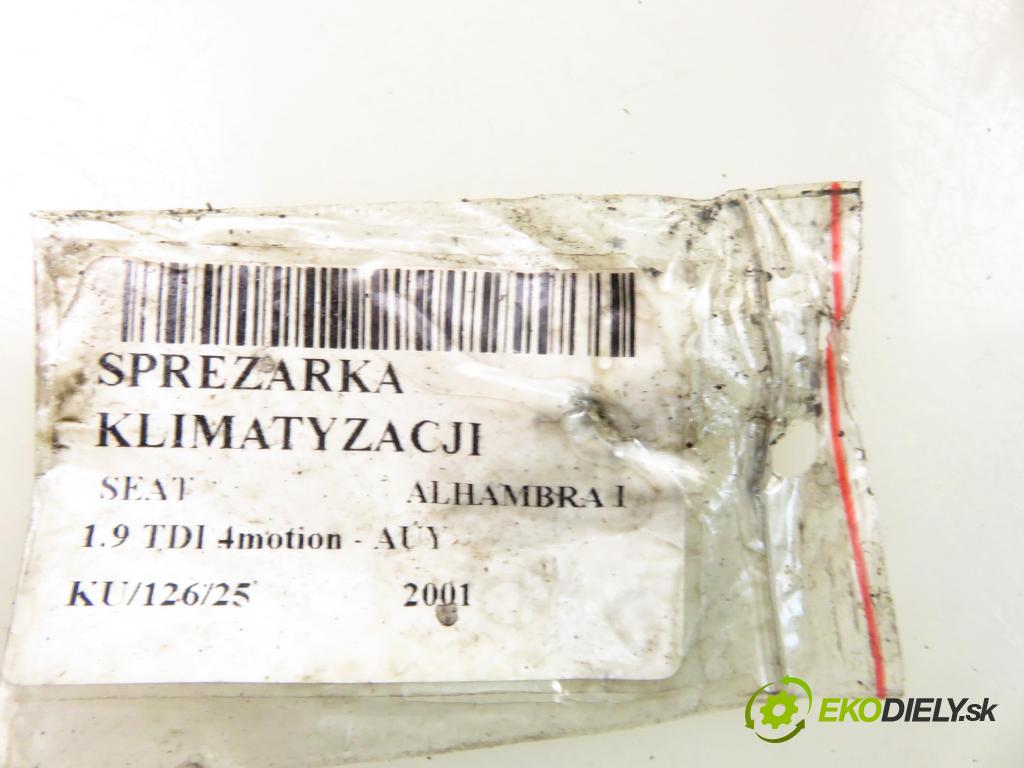 SEAT ALHAMBRA (7V8, 7V9) MINIVAN 2001 85,00 1.9 TDI PD 115 4motion 1896,00 KOMPRESOR: klimatizácie 1J0820803F (Kompresor klimatizácie)