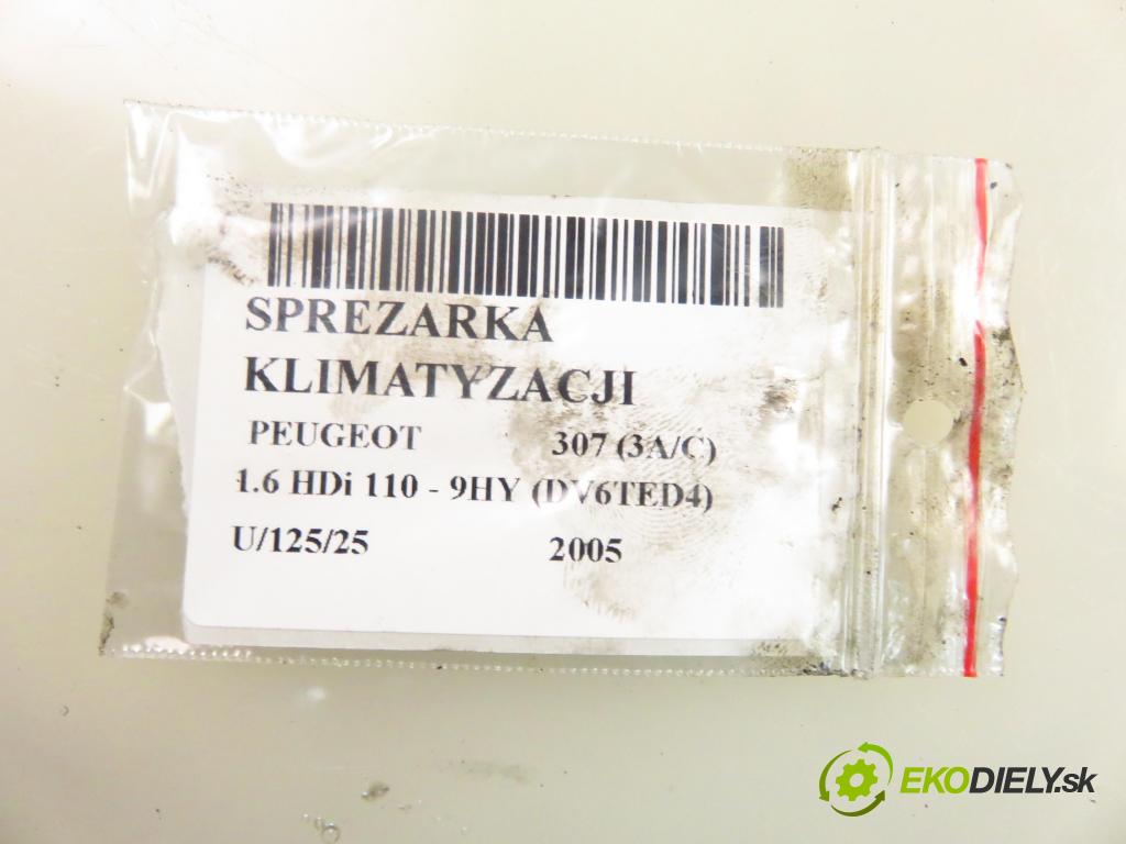 PEUGEOT 307 (3A/C) HB 2005 80,00 1.6 HDi 110 1560,00 KOMPRESOR: klimatizace  (Kompresor klimatizace)