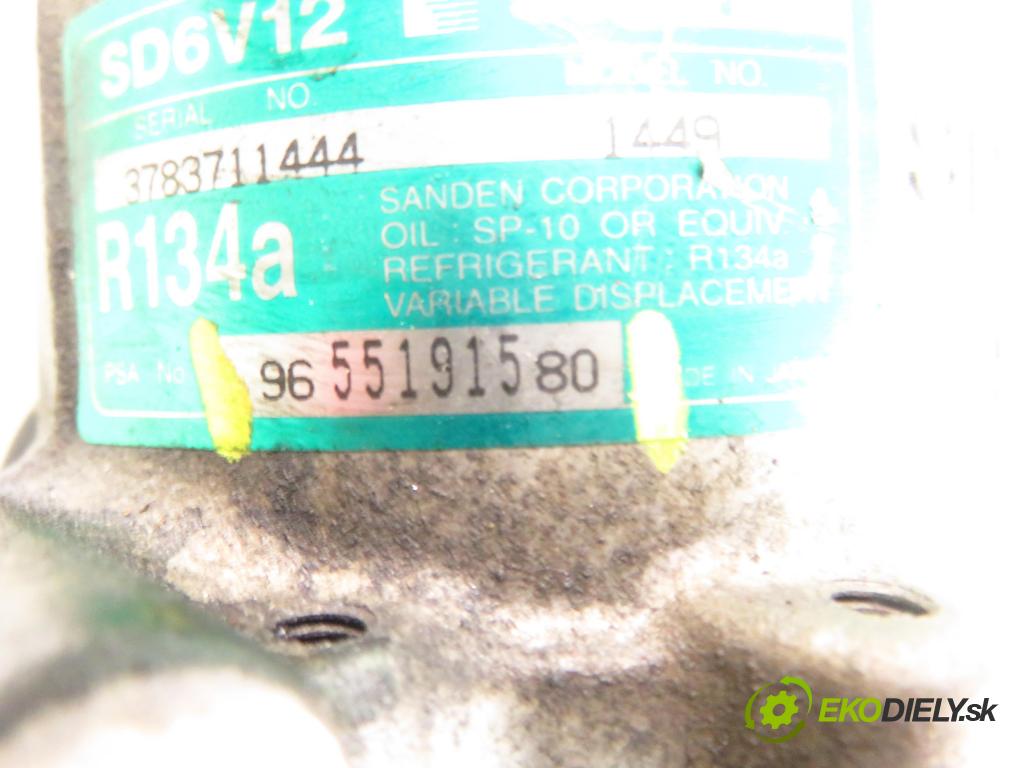 PEUGEOT 307 (3A/C) HB 2005 80,00 1.6 HDi 110 1560,00 KOMPRESOR: klimatizace  (Kompresor klimatizace)