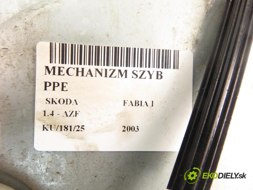 SKODA FABIA I SEDAN (6Y3) SEDAN 2004 55,00 1.4 16V - BBY 1390,00 mechanismus oken 6Y0837755C ; 6Q1959801A