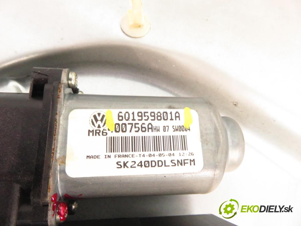 SKODA FABIA I (6Y2) HB 2003 44,00 1.4 - AZF 1397,00 mechanismus oken PPE 6Y0837756C ; 6Q1959802A