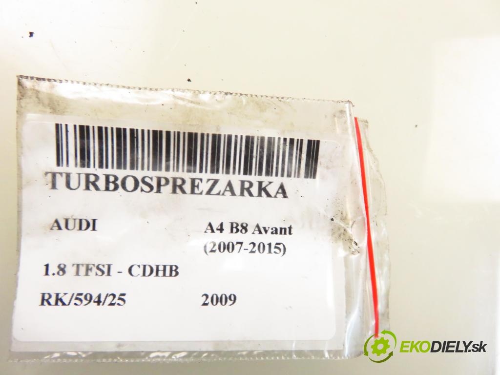 AUDI A4 Avant (8K5, B8) KOMBI 2009 118,00 1.8 TFSI - CDHB 1798,00 Turbodúchadlo 06H145701L (Turbodúchadlo (kompletné))