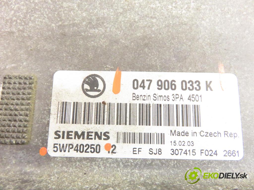 SKODA FABIA I (6Y2) HB 2003 44,00 1.4 - AZF 1397,00 Riadiaca jednotka Motor 047906033K ; 5WP40250