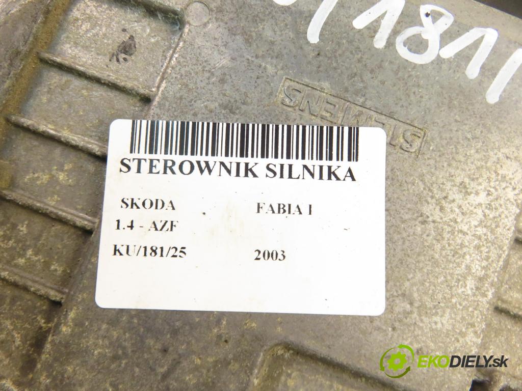 SKODA FABIA I (6Y2) HB 2003 44,00 1.4 - AZF 1397,00 Riadiaca jednotka Motor 047906033K ; 5WP40250