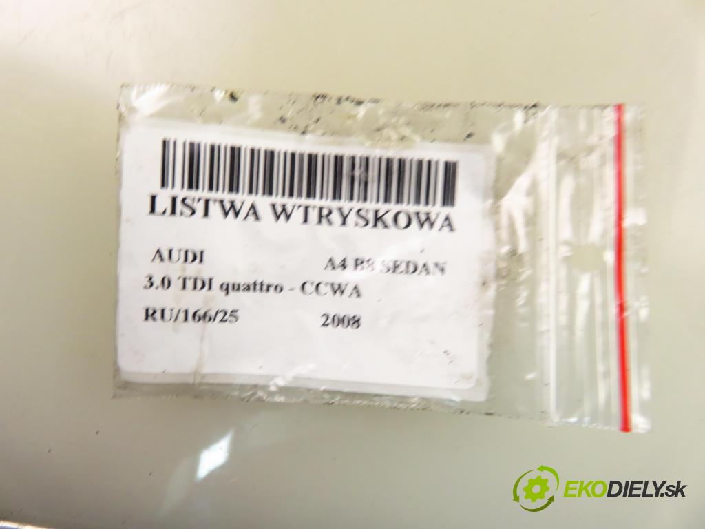 AUDI A4 (8K2, B8) SEDAN 2008 176,00 3.0 TDI quattro - CCWA 2967,00 lišta vstřikovací 057130764H ; 0281002859 ; 059130090AH (Vstřikovací lišty)