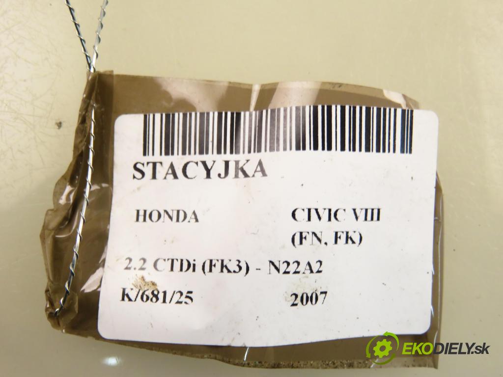 HONDA CIVIC VIII (FN, FK) HB 2007 103,00 2.2 CTDi (FK3) 140 - N22A2 2204,00 spinačka 39730SMGG010M1 (Spínacia skrinka)
