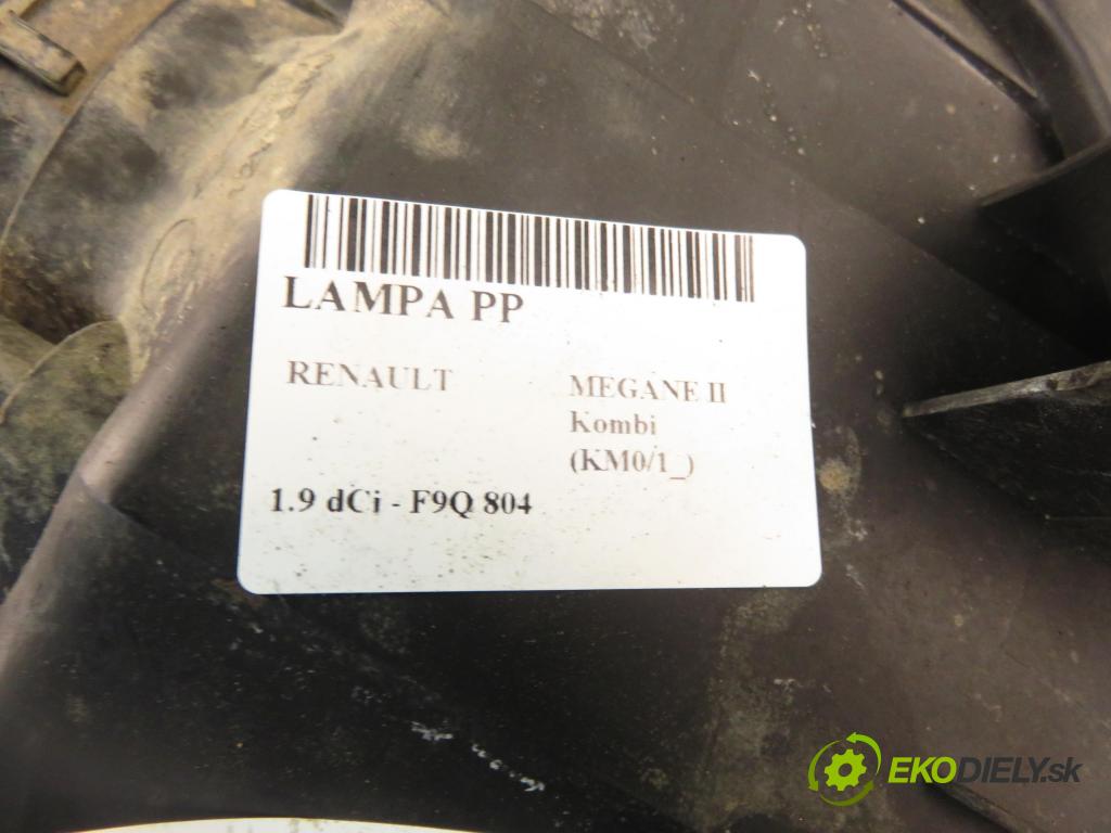 RENAULT MEGANE II Kombi (KM0/1_) KOMBI 2006 96,00 1.9 dCi - 131  F9Q 804  1870,00 světlo PP