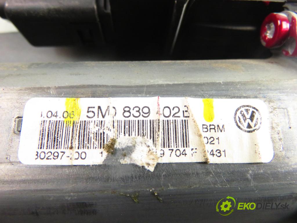 VW GOLF PLUS (5M1, 521) HB 2005 77,00 1.9 TDI PD 105 - BKC 1896,00 mechanismus oken PTE 5M0839402B ; 5M0839462