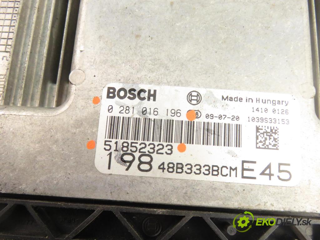 FIAT BRAVO II (198_) HB 2009 77,00 1.6 D Multijet - 198 A3.000 1598,00 Riadiaca jednotka Motor 0281016196 ; 51852323