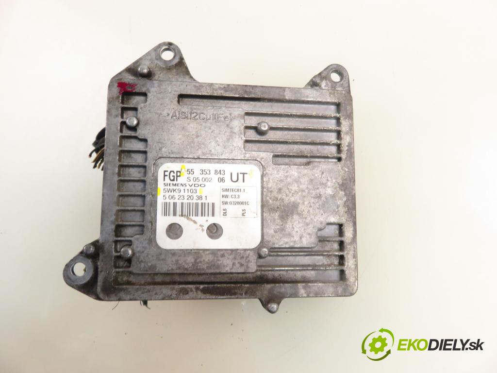 OPEL ZAFIRA B (A05) MINIVAN 2005 110,00 2.2 150 - Z 22 YH 2198,00 Riadiaca jednotka Motor 55353843UT ; 5WK91103