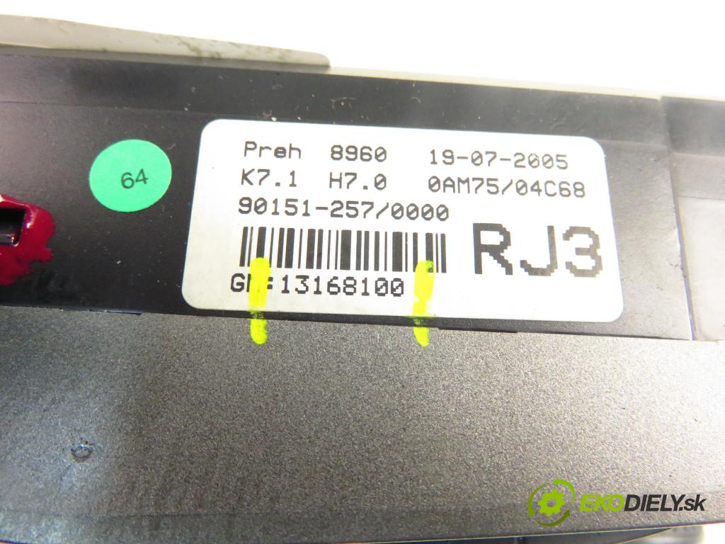 OPEL ZAFIRA B (A05) MINIVAN 2005 110,00 2.2 150 - Z 22 YH 2198,00 Panel kúrenia KLIMATIZACE: 13168100