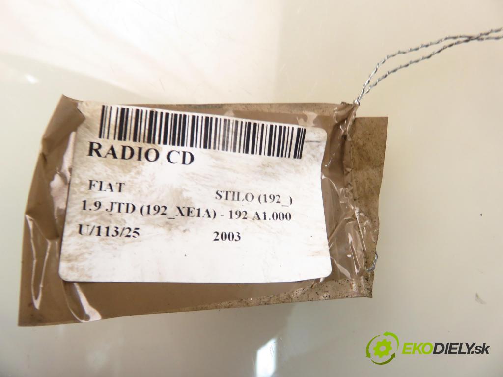 FIAT STILO (192_) HB 2003 85,00 1.9 JTD 115 - 192 A1.000 1910,00 RADIO CD 735296997