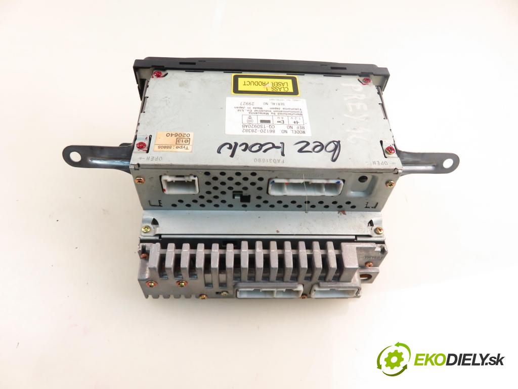 TOYOTA AVENSIS VERSO (_M2_) MINIVAN 2002 85,00 2.0 D (CLM20_) - 1CD-FTV 1995,00 RADIO CD 8612028382