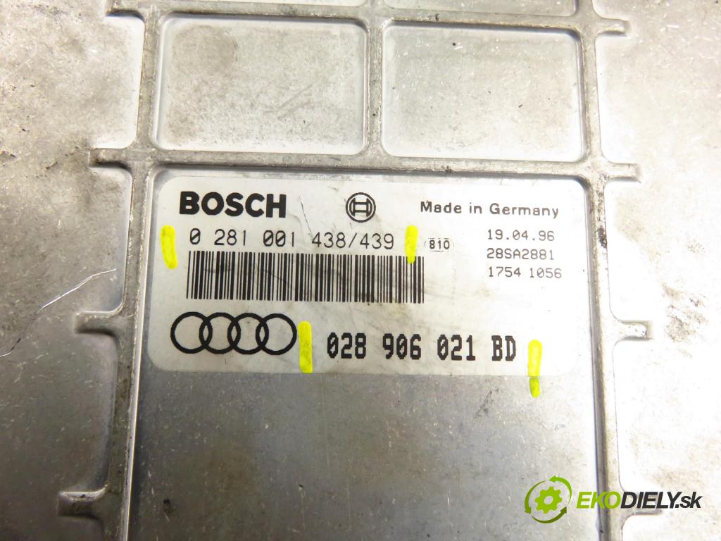 AUDI A4 (8D2, B5) SEDAN 1996 66,00 1.9 TDI - 1Z 1896,00 Riadiaca jednotka Motor 028906021BD ; 0281001438 ; 0281001439