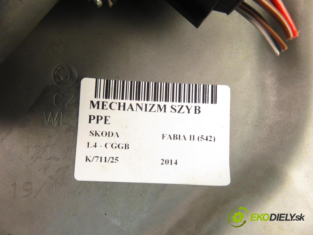 SKODA FABIA II (542) HB 2014 63,00 1.4 - CGGB 1390,00 mechanismus oken PPE 6R0959802AQ