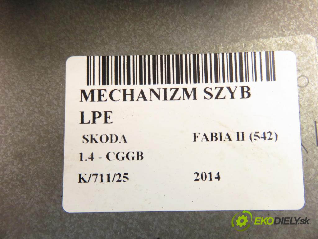 SKODA FABIA II (542) HB 2014 63,00 1.4 - CGGB 1390,00 mechanismus oken 6R0959801AJ
