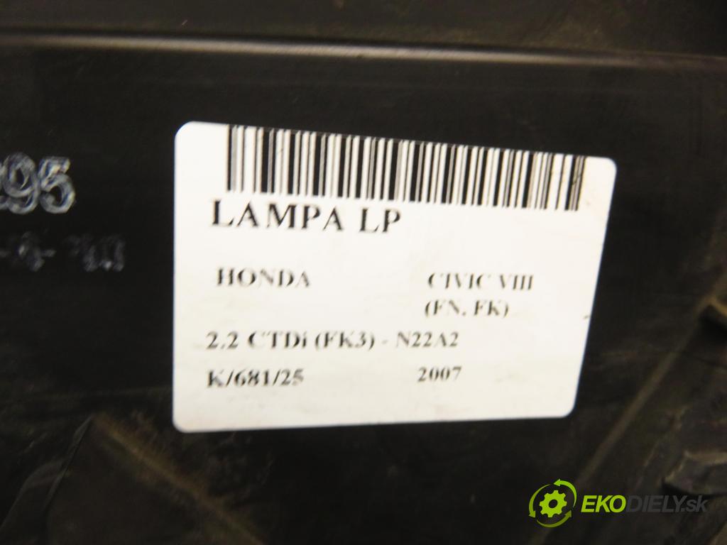 HONDA CIVIC VIII (FN, FK) HB 2007 103,00 2.2 CTDi (FK3) 140 - N22A2 2204,00 světlo LP 1307022510 ; 33151SMGG123M1