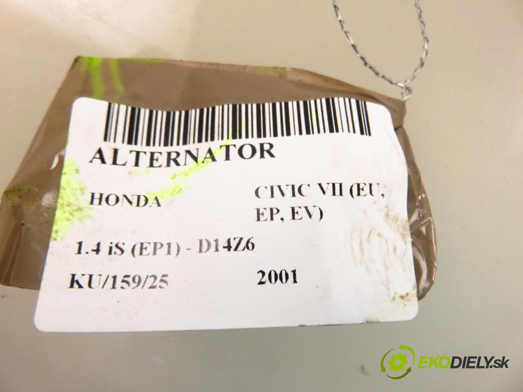 HONDA CIVIC VII Hatchback (EU, EP, EV) HB 2001 66,00 1.4 iS (EP1) 90 - D14Z6 1396,00 Alternátor  (Alternátor)