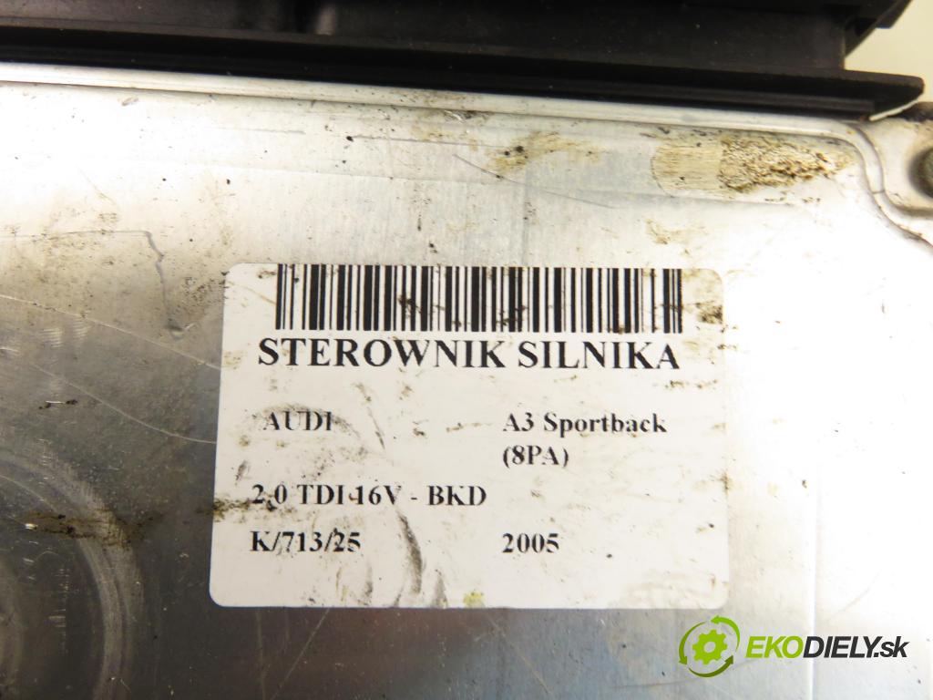 AUDI A3 Sportback (8PA) HB 2005 103,00 2.0 TDI 16V - BKD 1968,00 Riadiaca jednotka Motor 03G906016FF