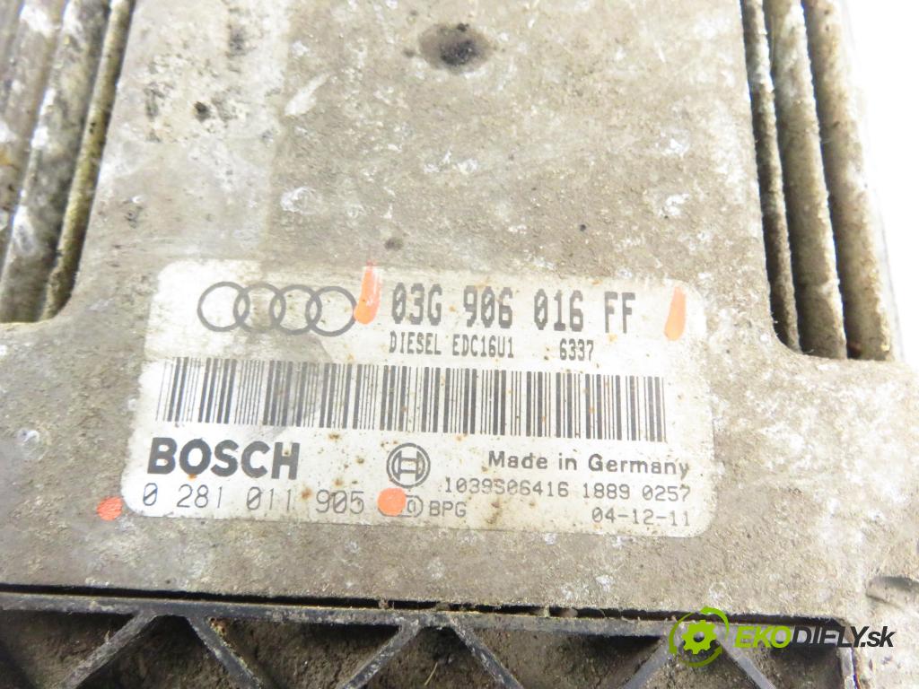 AUDI A3 Sportback (8PA) HB 2005 103,00 2.0 TDI 16V - BKD 1968,00 Riadiaca jednotka Motor 03G906016FF