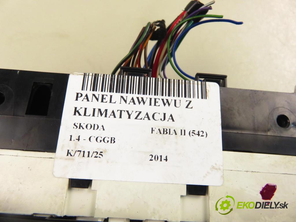 SKODA FABIA II (542) HB 2014 63,00 1.4 - CGGB 1390,00 Panel kúrenia KLIMATIZACE: 5J0820045D