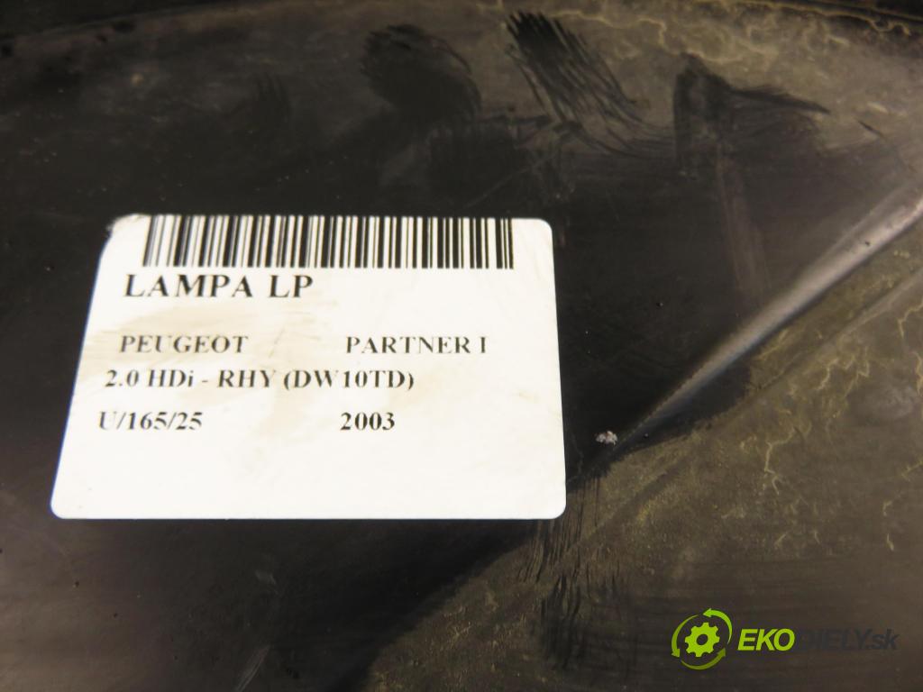 PEUGEOT PARTNER Skrzynia (5_, G_) FURGON 2003 66,00 2.0 HDi - RHY (DW10TD) 1997,00 světlo LP 7998D6204ZA