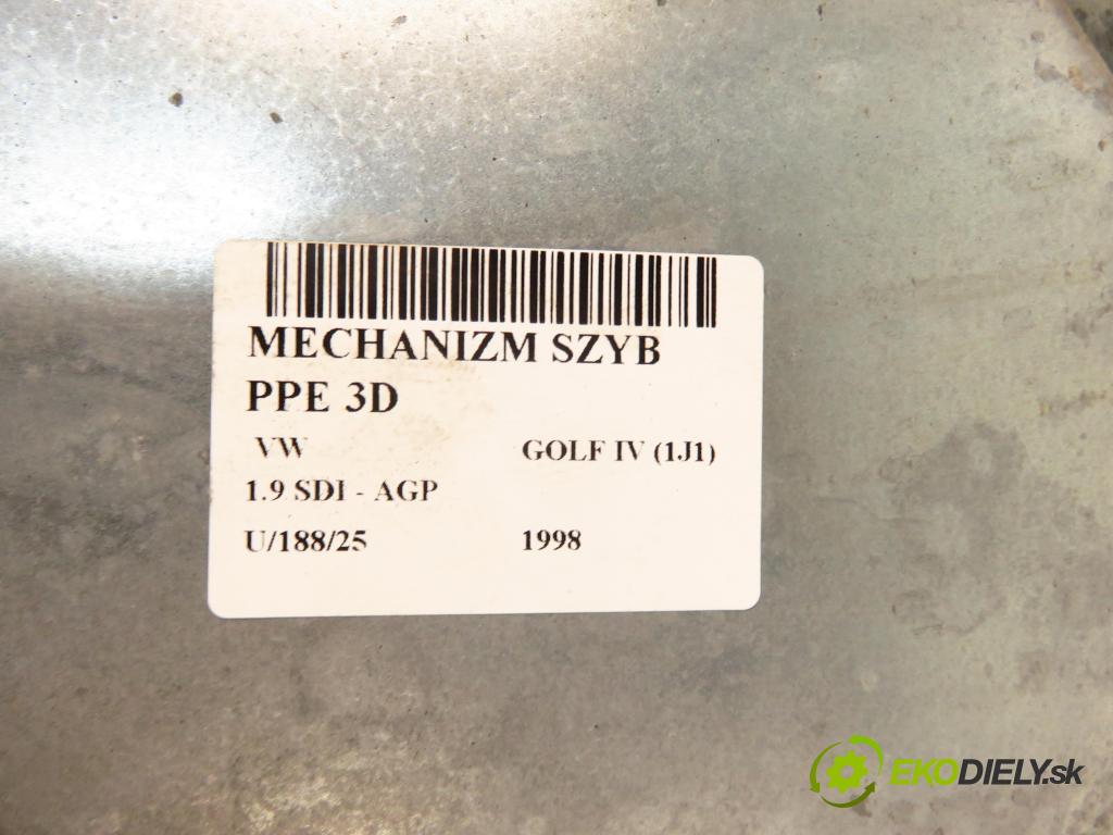VW GOLF IV (1J1) HB 1998 50,00 1.9 SDI - AGP 1896,00 mechanismus oken PPE 3D 1J3837462H ; 1J1959802D