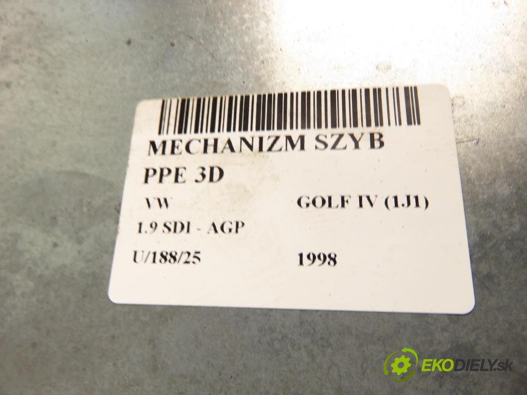 VW GOLF IV (1J1) HB 1998 50,00 1.9 SDI - AGP 1896,00 mechanismus oken PPE 3D 1J3837462H ; 1J1959802D
