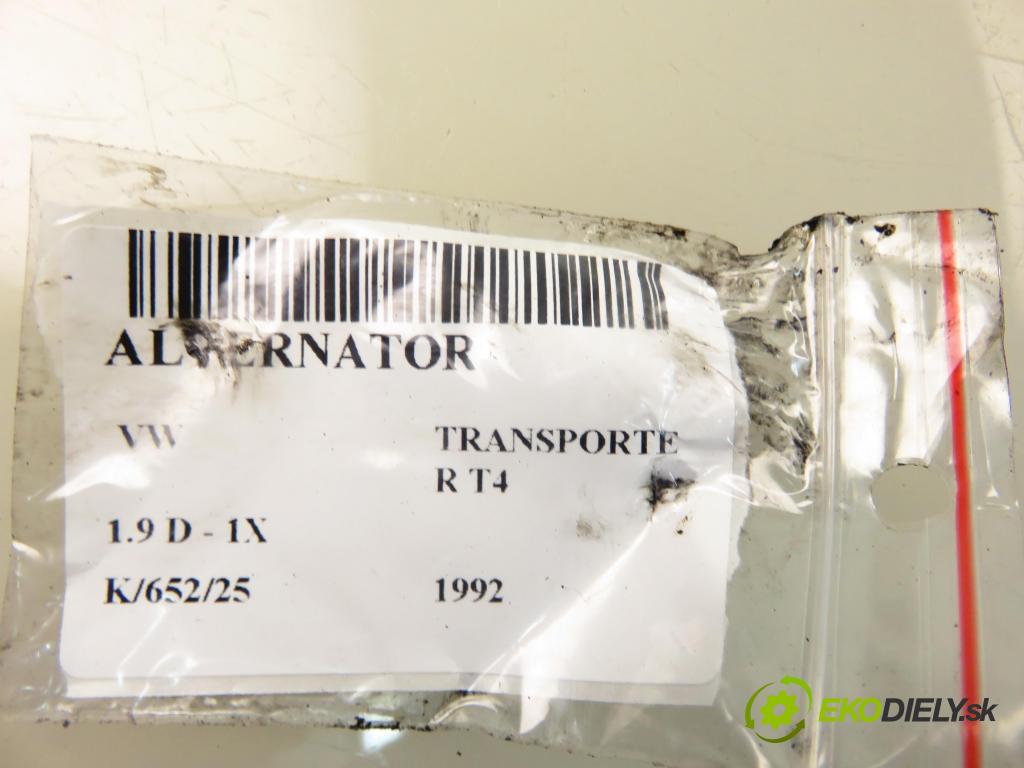 VW TRANSPORTER IV Skrzynia (70XA) FURGON 1992 44,00 1.9 D 60 - 1X 1896,00 Alternátor 068903031 ; 0120489378 (Alternátor)