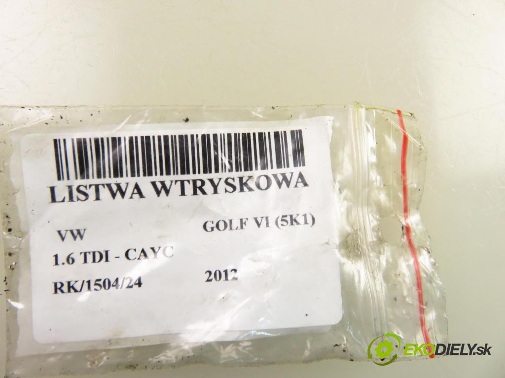VW GOLF VI (5K1) HB 2012 77,00 1.6 TDI - CAYC 1598,00 Lišta vstrekovacia 03L089H ; 03L906054A (Vstrekovacia lišta)