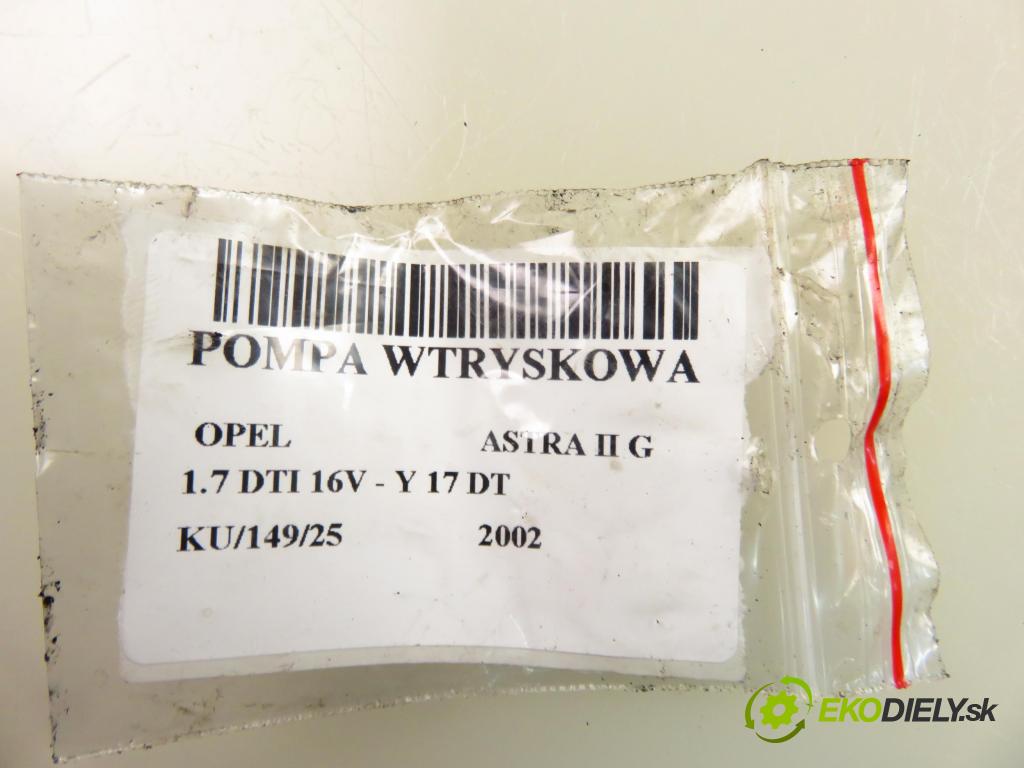 OPEL ASTRA G liftback (T98) HB 2002 55,00 1.7 DTI 16V - Y 17 DT 1686,00 pumpa vstřikovací HU0965006002 ; 8971852422 (Vstřikovací čerpadla)