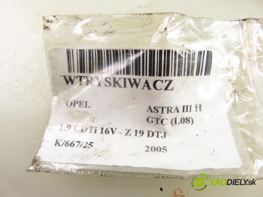 OPEL ASTRA H GTC (L08) HB 2005 88,00 1.9 CDTi 16V - Z 19 DTJ 1910,00 vstrekovač 0445110159 (Vstrekovač paliva)