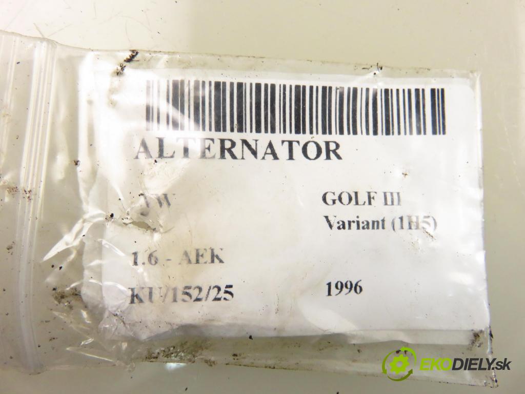 VW GOLF III Variant (1H5) KOMBI 1996 74,00 1.6 - AEK 1595,00 Alternátor  (Alternátor)