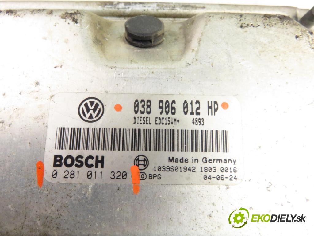 SEAT IBIZA III (6L1) HB 2004 47,00 1.9 SDI - ASY 1896,00 Riadiaca jednotka Motor 038906012HP ; 0281011320