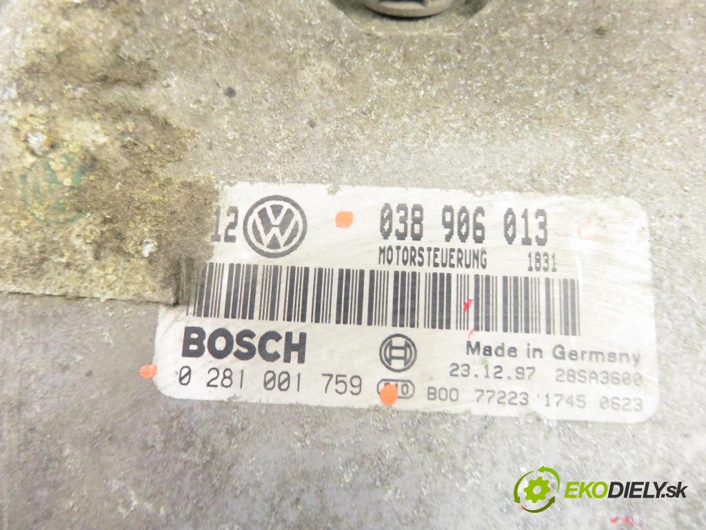 VW GOLF IV (1J1) HB 1998 50,00 1.9 SDI - AGP 1896,00 Riadiaca jednotka Motor 038906013 ; 0281001759