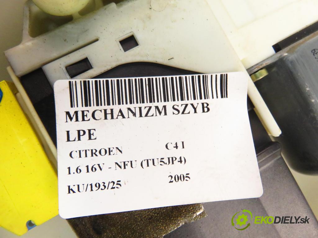 CITROEN C4 I (LC_) HB 2005 80,00 1.6 16V - NFU (TU5JP4) 1587,00 mechanismus oken 9647441480
