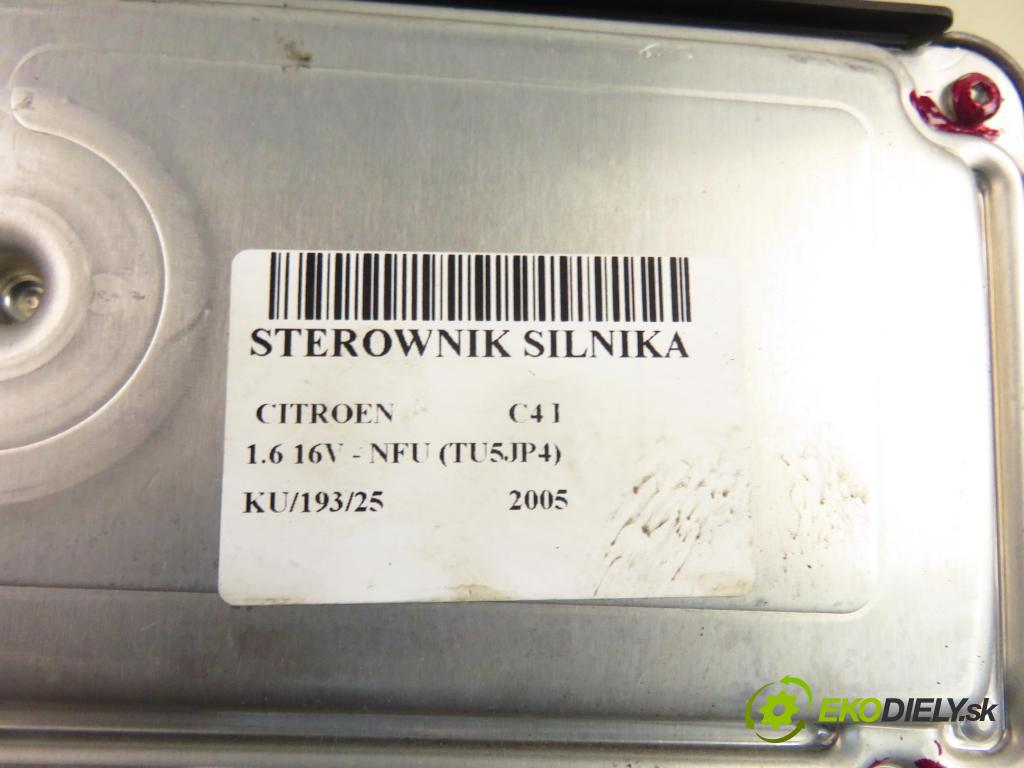 CITROEN C4 I (LC_) HB 2005 80,00 1.6 16V - NFU (TU5JP4) 1587,00 Riadiaca jednotka Motor 9653476880 ; 9652552380 ; 0261208491
