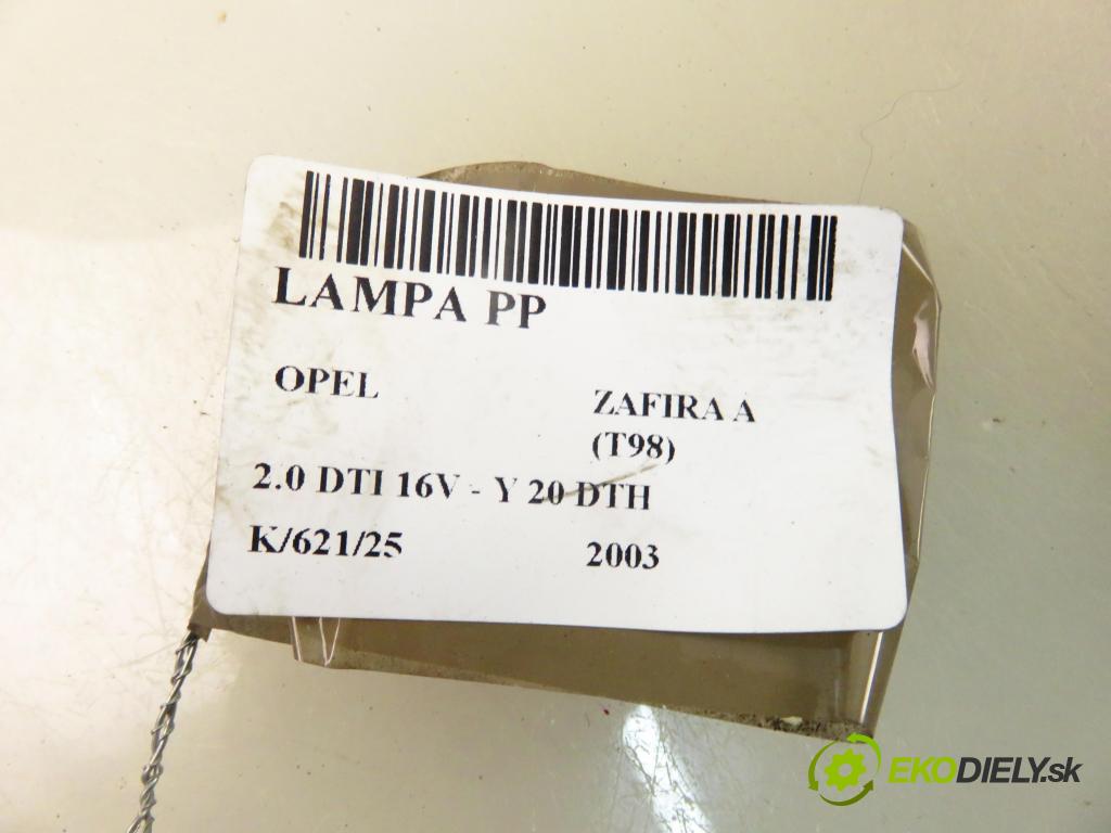 OPEL ZAFIRA A Nadwozie Wielkopojemne (MPV) (T98)  MINIVAN 2003 74,00 2.0 DTI 16V 101 - Y 20 DTH 1995,00 světlo PP