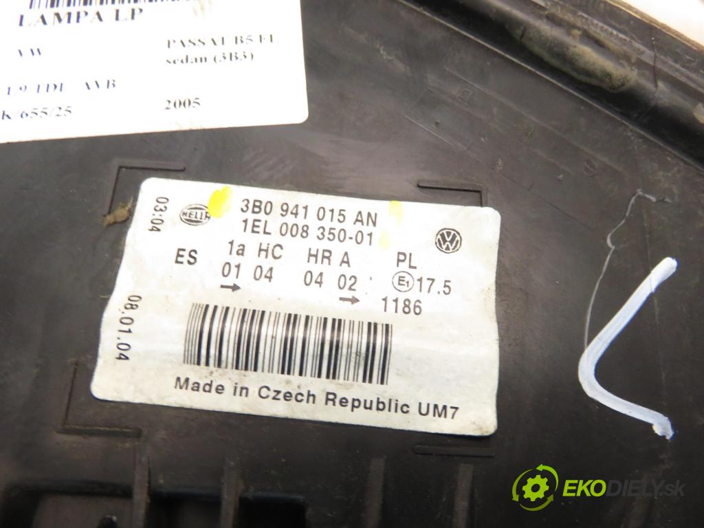 VW PASSAT B5.5 (3B3) SEDAN 2005 74,00 1.9 TDI PD 101 - AVB 1896,00 světlo LP 3B0941015AN