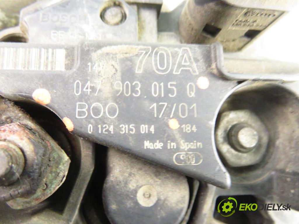 SKODA FABIA I (6Y2) HB 2003 44,00 1.4 - AZF 1397,00 Alternátor 047903015Q ; 0124315014 (Alternátor)