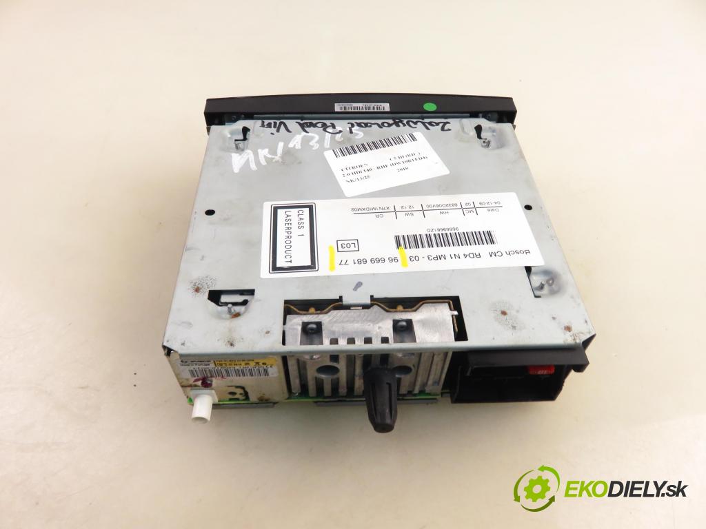 CITROEN C5 III (RD_) LIFTBACK 2010 0,00 2.0 HDi 140 - RHF (DW10BTED4) 1997,00 RADIO CD 9666968177