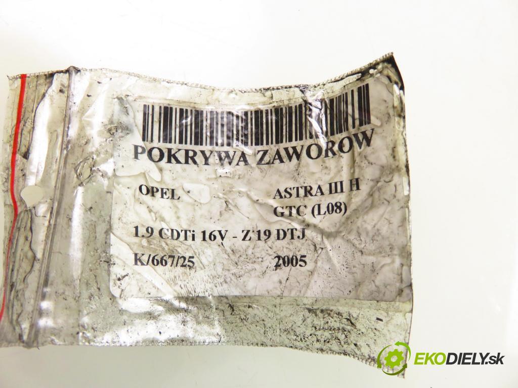 OPEL ASTRA H GTC (L08) HB 2005 88,00 1.9 CDTi 16V - Z 19 DTJ 1910,00 vačka Vačkový hriadeľ: 55194358
