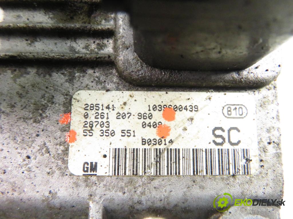 OPEL CORSA C (X01) HB 2002 43,00 1.0 12V 58 - Z 10 XE 973,00 Riadiaca jednotka Motor 0261207960 ; 55350551