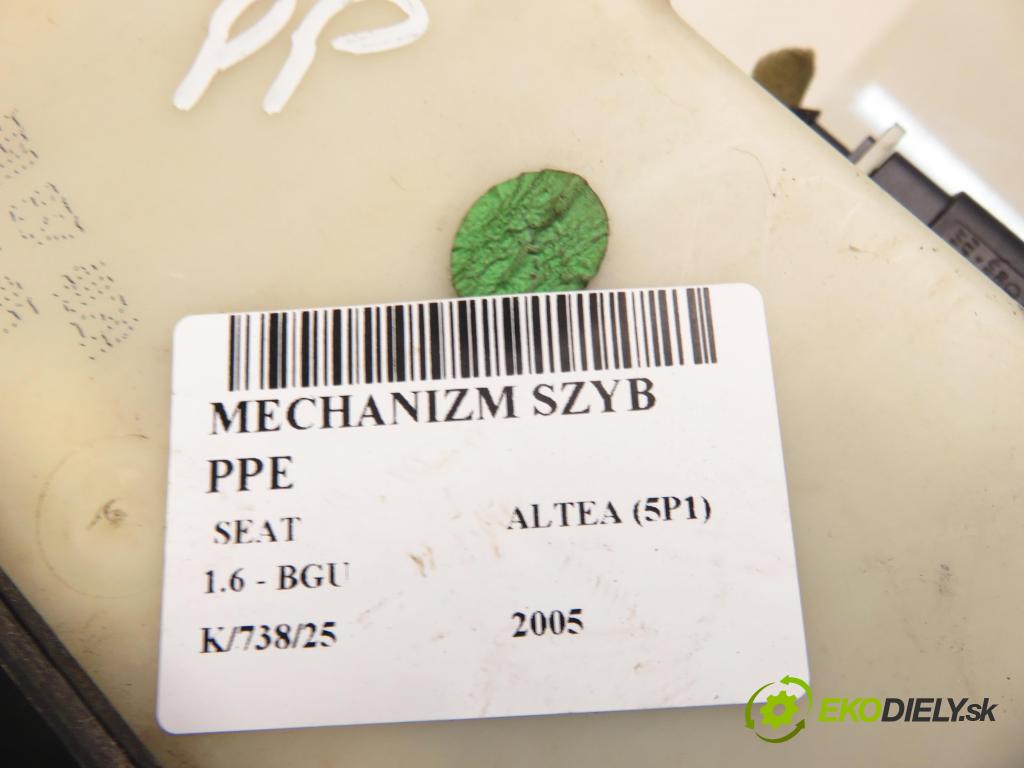 SEAT ALTEA (5P1) HB 2005 75,00 1.6 102 1595,00 mechanismus oken PPE 1K0959792D ; 5P0837402A