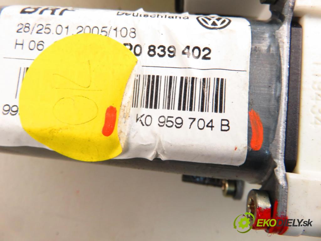 SEAT ALTEA (5P1) HB 2005 75,00 1.6 102 1595,00 mechanismus oken PTE 1K0959704B